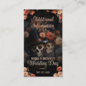 Generic Gothic  Kissing Skeletons Bruiloft Informatiekaartje (Voorkant)