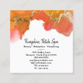 *~* Generic - Haarnagels Lashes Orange Pink Gold Vierkante Visitekaartje (Achterkant)