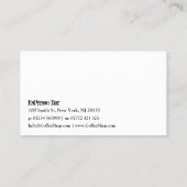 Generic Plain White Espresso Bar - Visitekaartje (Achterkant)