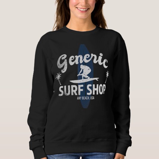 Generic Surf Shop Any Beach USA Retro Trui (Voorkant)