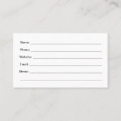 generiek visitekaartje (Achterkant)