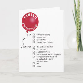 generiek Wenskaart van de verjaardag Kaart