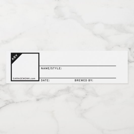 Generieke Blank Homebrew Bier Labels Waterfles Etiket (Enkel label)