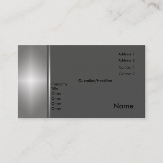 Generieke Kaart Visitekaartje (Voorkant)