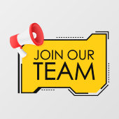 Generieke luidspreker Word nu lid van ons team Raamsticker (Vel)