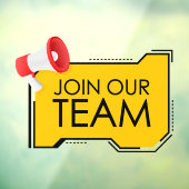 Generieke luidspreker Word nu lid van ons team Raamsticker (Vel 3)