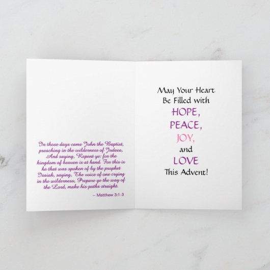 Generieke MARANATHA advent krans begroeting Kaart (Binnen)