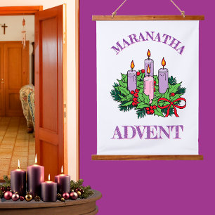 Generieke MARANATHA adventskrans Hangend Wandkleed