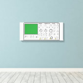 Generieke Oscilloscope-spanningstest voorpaneel Canvas Afdruk (Insitu (Houten vloer))