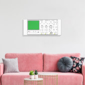 Generieke Oscilloscope-spanningstest voorpaneel Canvas Afdruk (Insitu (Woonkamer))