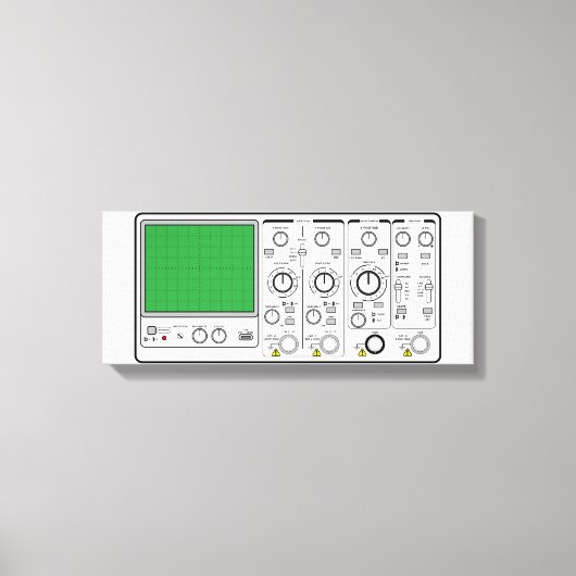Generieke Oscilloscope-spanningstest voorpaneel Canvas Afdruk (Voorkant)