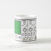 Generieke Oscilloscope-spanningstest voorpaneel Koffiemok (Center)