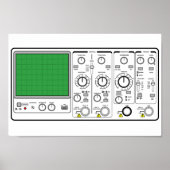 Generieke Oscilloscope-spanningstest voorpaneel Poster (Voorkant)