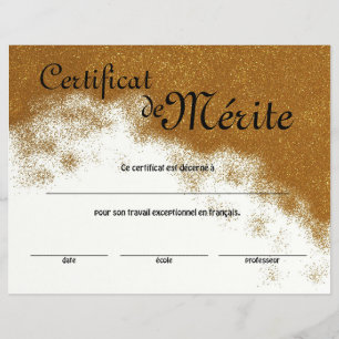 Generisch excellentiecertificaat van de Franse kla Flyer