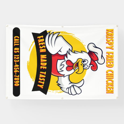 Generisch Gedirigeerd Crispy Chicken aanpassen Spandoek (Horizontaal)
