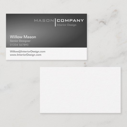 Generisch grijs en wit Visitekaartje (Voorkant / Achterkant)