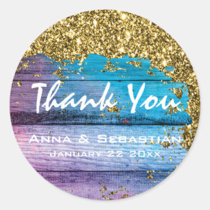 *~* Generisch Hout AP49 Verweerd Verouderde Glitte Ronde Sticker