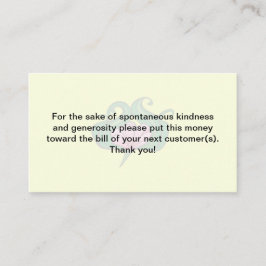 Generositeitskaarten met Cartoon Flower Visitekaartje