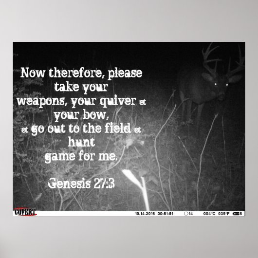 Genèse 27:3 Caméra de piste Monster Buck Poster (Devant)