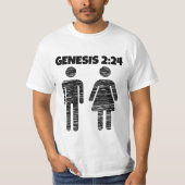 GENÈSE 2:24 T-SHIRTS DE MARIAGE (Devant)