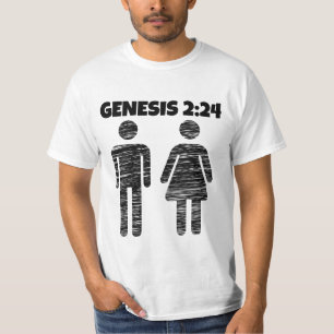 GENÈSE 2:24 T-SHIRTS DE MARIAGE