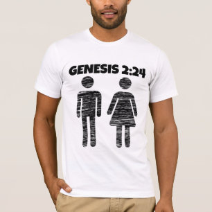 GENÈSE 2:24 T-SHIRTS DU MARIAGE biblique