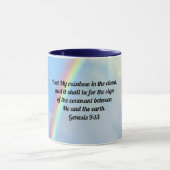 Genèse Bible Verse Rainbow Art Mug Cup (Centre)