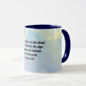 Genèse Bible Verse Rainbow Art Mug Cup (Devant droit)
