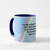 Genèse Bible Verse Rainbow Art Mug Cup (Devant gauche)
