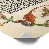 Genèse biblique Gutenberg page 1 Poster (Coin)