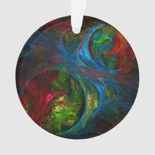 Genèse Bleu Art Abstrait Cercle acrylique
