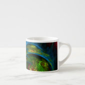 Genèse Blue Art Abstrait Espresso Mug (Droite)