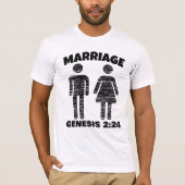 GENÈSE DU MARIAGE CHRÉTIEN 2:24 T-SHIRTS (Devant)