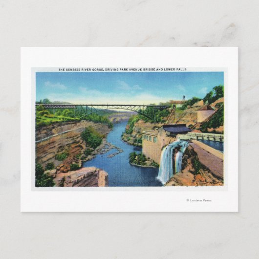 Genesee River Gorge, Park Avenue Bridge Briefkaart (Voorkant)