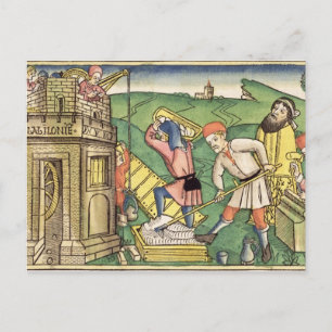 Genesis 11 1-9 Building The Tower of Babel, from t Briefkaart