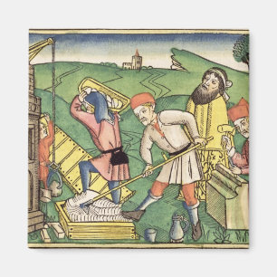 Genesis 11 1-9 Building The Tower of Babel, from t Magneet