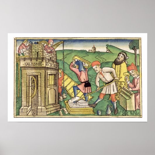 Genesis 11 1-9 Building The Tower of Babel, from t Poster (Voorkant)