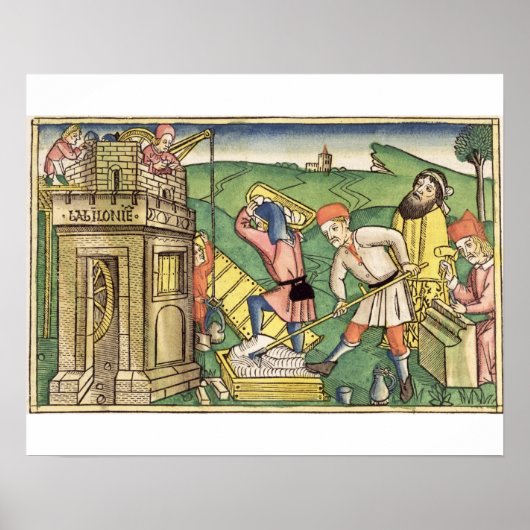 Genesis 11 1-9 Building The Tower of Babel, from t Poster (Voorkant)