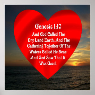 Genesis 1 10 Zeeen — AFDRUKKING POSTER