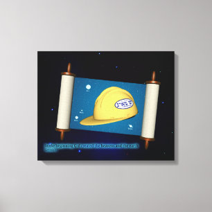Genesis 1:1 - Bouw Canvas Afdruk