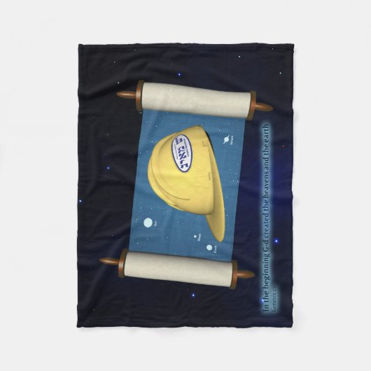 Genesis 1:1 - Bouw Fleece Deken (Voorkant)