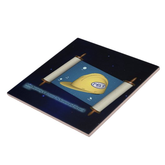 Genesis 1:1 - Bouw Tegeltje (Zijkant)