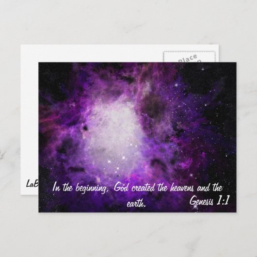 Genesis 1:1 briefkaart (Voorkant / Achterkant)