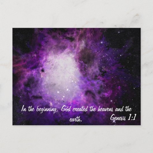 Genesis 1:1 briefkaart (Voorkant)