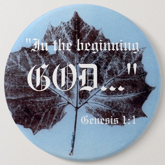 Genesis 1:1-Button Ronde Button 6,0 Cm (Voorkant)