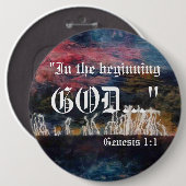 Genesis 1:1-Button Ronde Button 6,0 Cm (Voorkant /achterkant)