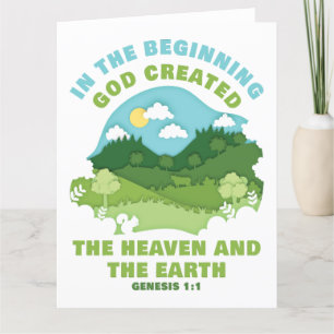 Genesis 1:1 In Den Beginne SCHEP GOD – Geloof Bedankkaart