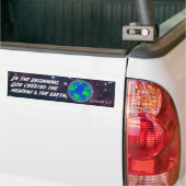 Genesis 1:1 In het begin: God - Aarde schepping Bumpersticker (Op Truck)