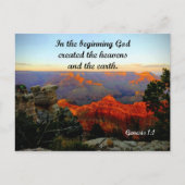 Genesis 1:1 In het begin schiep God Briefkaart (Voorkant)