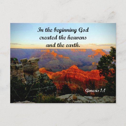 Genesis 1:1 In het begin schiep God Briefkaart (Voorkant)
